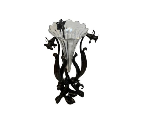 art nouveau flower vase - CATEGORY: ANTIQUE METAL - DATED 1890