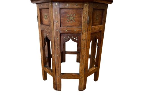INDIAN HOSHIARPUR INLAID OCTAGONAL OCCASIONAL TABLE - ADDITIONAL PHOTO 4
