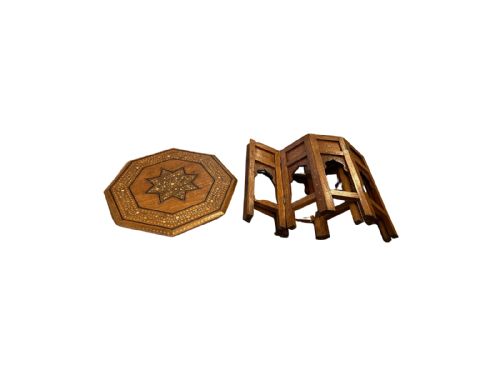 INDIAN HOSHIARPUR INLAID OCTAGONAL OCCASIONAL TABLE - ADDITIONAL PHOTO 5