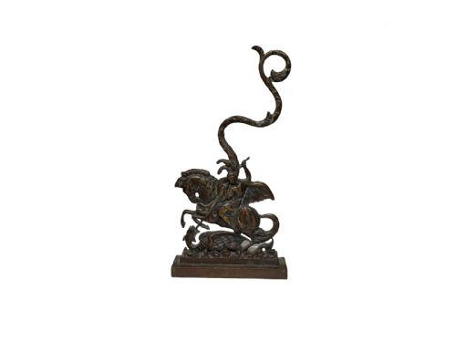 doorstop st george and dragon - CATEGORY: ANTIQUE MISCELLANEOUS - DATED 19TH CENTURY