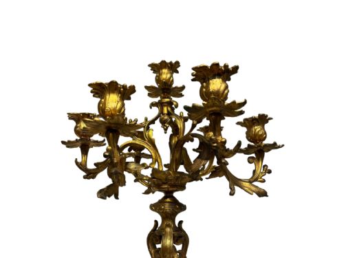 ROCOCO ORMOLU 6 BRANCH CANDELABRA - ADDITIONAL PHOTO 1