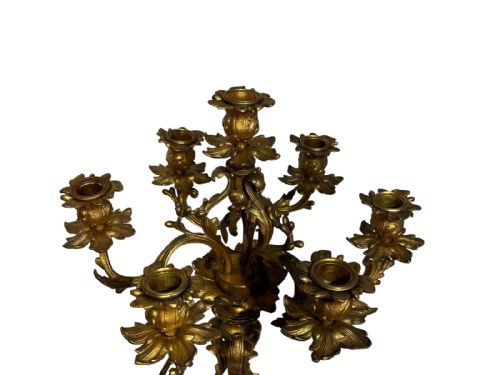 ROCOCO ORMOLU 6 BRANCH CANDELABRA - ADDITIONAL PHOTO 2