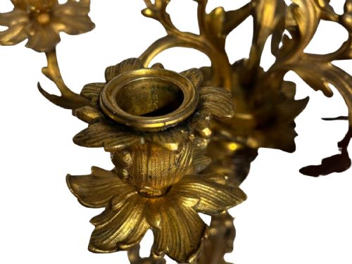 ROCOCO ORMOLU 6 BRANCH CANDELABRA - ADDITIONAL PHOTO 4