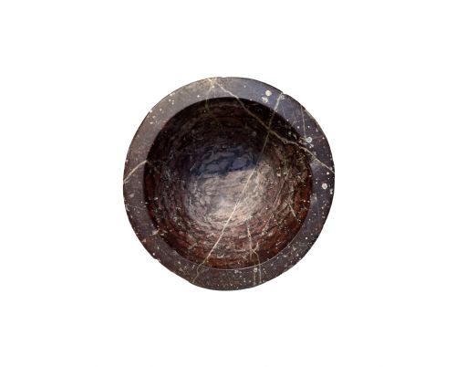 LARGE RED MARBLE MORTAR - ADDITIONAL PHOTO 1