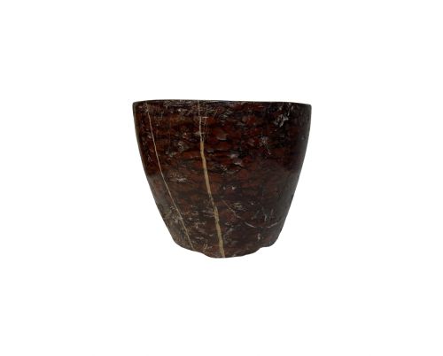 LARGE RED MARBLE MORTAR - ADDITIONAL PHOTO 2