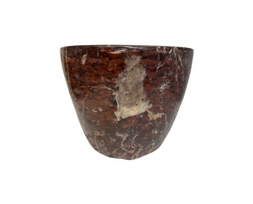 LARGE RED MARBLE MORTAR - ADDITIONAL PHOTO 3