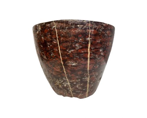 LARGE RED MARBLE MORTAR - ADDITIONAL PHOTO 4