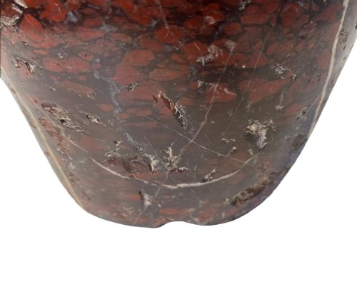 LARGE RED MARBLE MORTAR - ADDITIONAL PHOTO 5