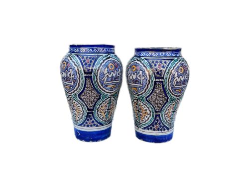 large pair of antique moroccan vases - CATEGORY: ANTIQUE VASES - DATED 1900