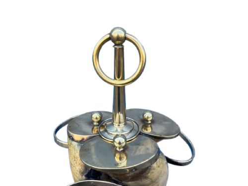 ANTIQUE HORN AND BRASS STICK STAND - ADDITIONAL PHOTO 4