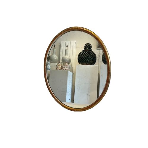 19th century gilt oval mirror - CATEGORY: ANTIQUE MIRRORS - DATED 19TH CENTURY