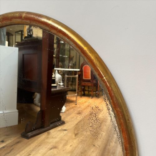 19TH CENTURY GILT OVAL MIRROR - ADDITIONAL PHOTO 1