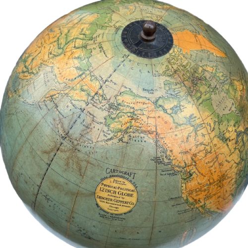 ANTIQUE CARTOCRAFT WORLD DESK GLOBE - ADDITIONAL PHOTO 2