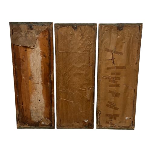 SET OF 3 FRENCH NEOCLASSICAL PAINTINGS ON BOARD - ADDITIONAL PHOTO 4