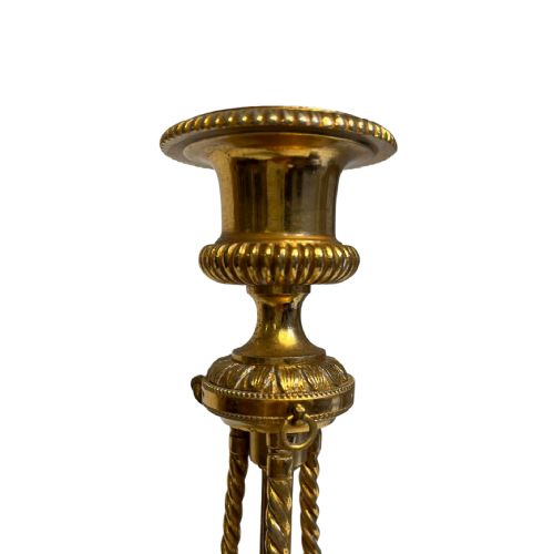 PAIR OF ALABASTER AND ORMOLU CANDLES - ADDITIONAL PHOTO 3