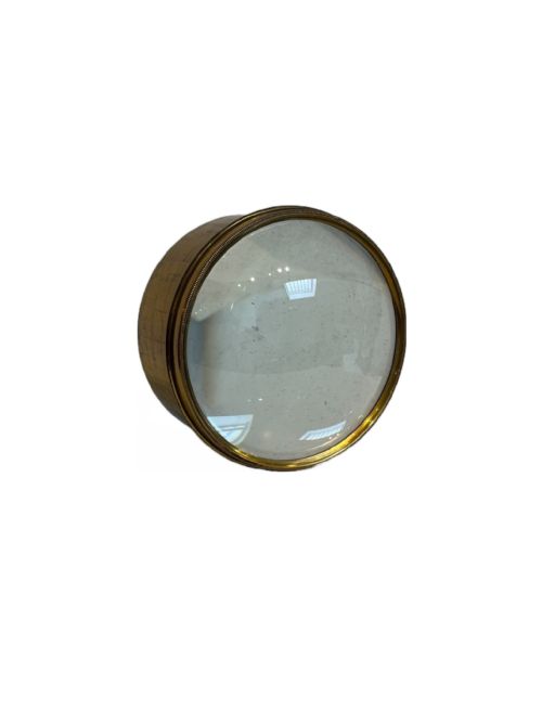 antique gilt brass table magnifier - CATEGORY: ANTIQUE MISCELLANEOUS - DATED 1920