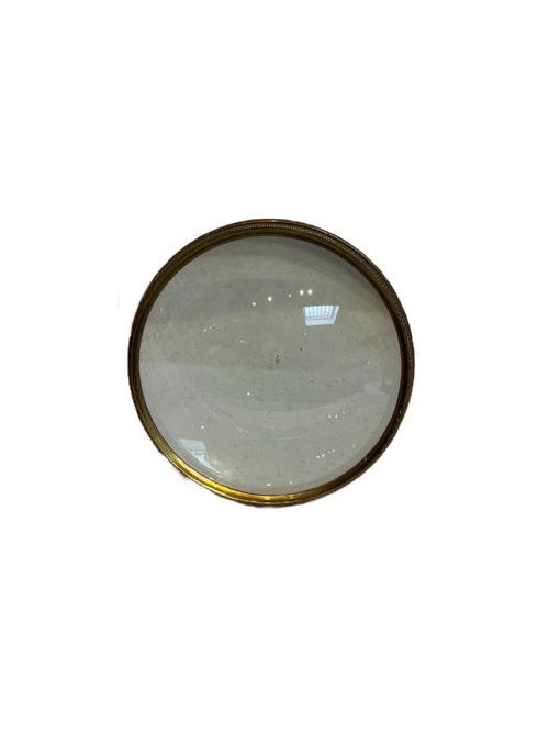 ANTIQUE GILT BRASS TABLE MAGNIFIER - ADDITIONAL PHOTO 1