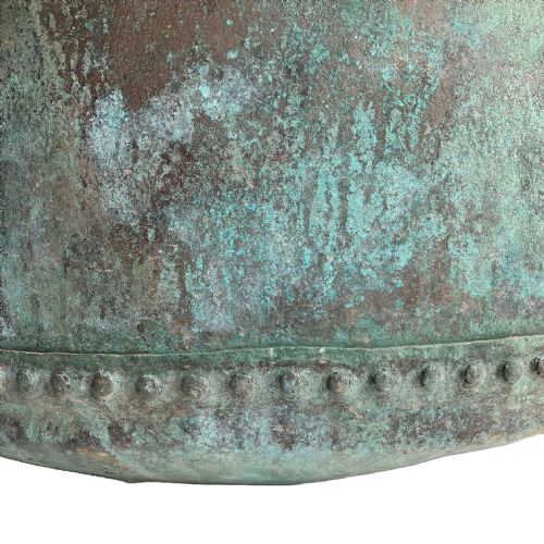 VERDIGRIS RIVETED COPPER CHEESE MAKING POT - ADDITIONAL PHOTO 5