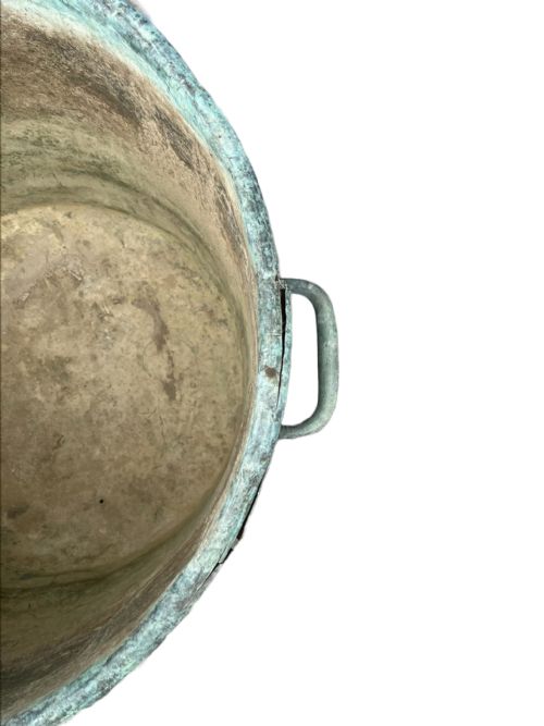 VERDIGRIS COPPER CHEESE MAKING POT - ADDITIONAL PHOTO 4