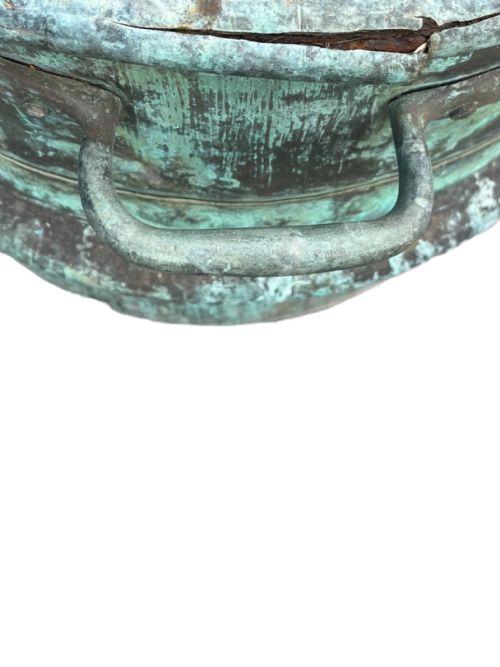 VERDIGRIS COPPER CHEESE MAKING POT - ADDITIONAL PHOTO 5