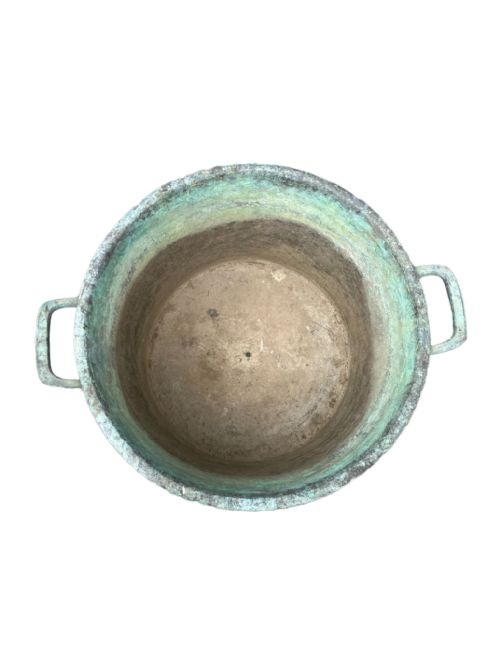 VERDIGRIS COPPER CHEESE MAKING POT - ADDITIONAL PHOTO 2
