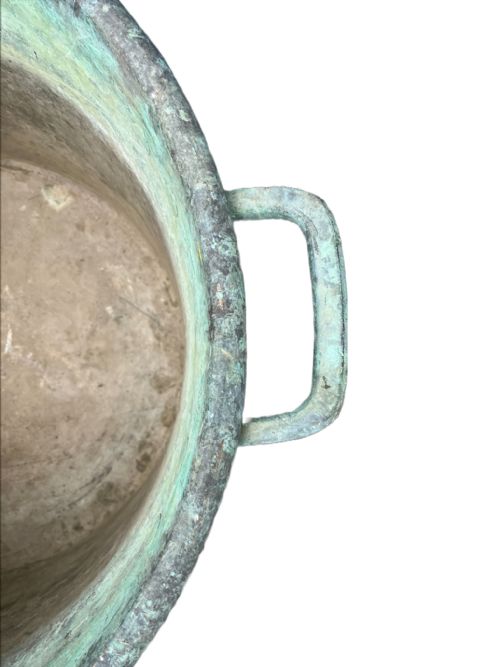 VERDIGRIS COPPER CHEESE MAKING POT - ADDITIONAL PHOTO 3