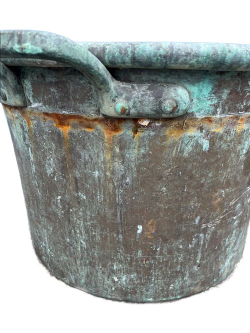 VERDIGRIS COPPER CHEESE MAKING POT - ADDITIONAL PHOTO 4