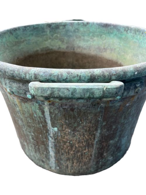 VERDIGRIS COPPER CHEESE MAKING POT - ADDITIONAL PHOTO 5