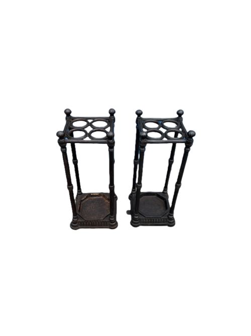 pair of cast iron stick stands - CATEGORY: ANTIQUE MISCELLANEOUS - DATED 1870