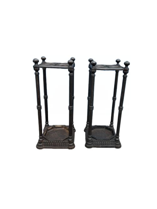 PAIR OF CAST IRON STICK STANDS - ADDITIONAL PHOTO 1