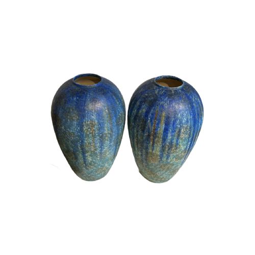 pair of english studio pottery vases - CATEGORY: ANTIQUE VASES - DATED 1900