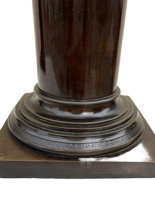 PAIR OF ANTIQUE ENGLISH BRONZE LAMPS - ADDITIONAL PHOTO 4