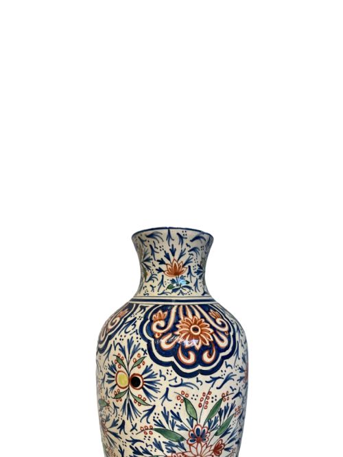 LARGE PAIR OF FRENCH FLORAL VASES - ADDITIONAL PHOTO 2