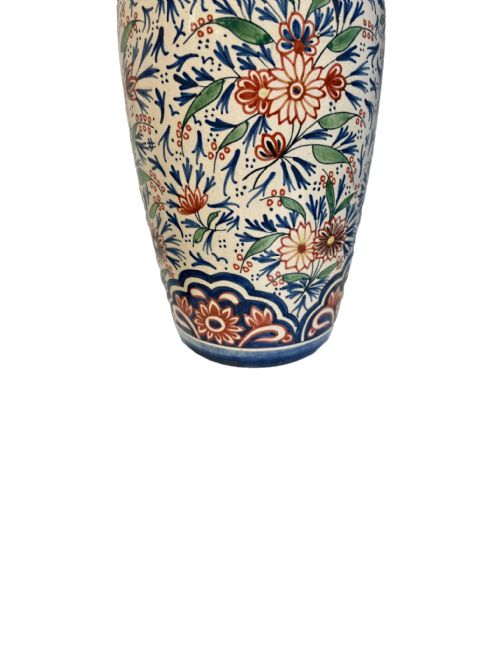 LARGE PAIR OF FRENCH FLORAL VASES - ADDITIONAL PHOTO 3