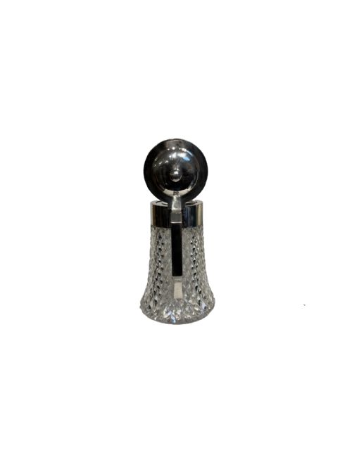 ENGLISH 19TH CENTURY CRYSTAL AND SILVER PLATE LEMONADE JUG - ADDITIONAL PHOTO 4