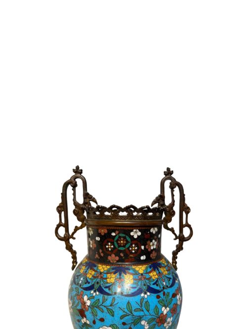 PAIR OF JAPANESE CLOISONN VASES - ADDITIONAL PHOTO 2