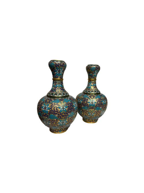 pair of chinese cloisonn vases - CATEGORY: ANTIQUE METAL - DATED 1930