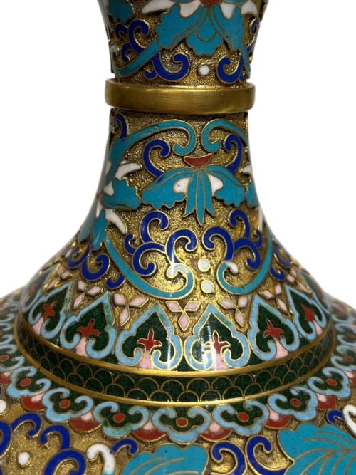 PAIR OF CHINESE CLOISONN VASES - ADDITIONAL PHOTO 4