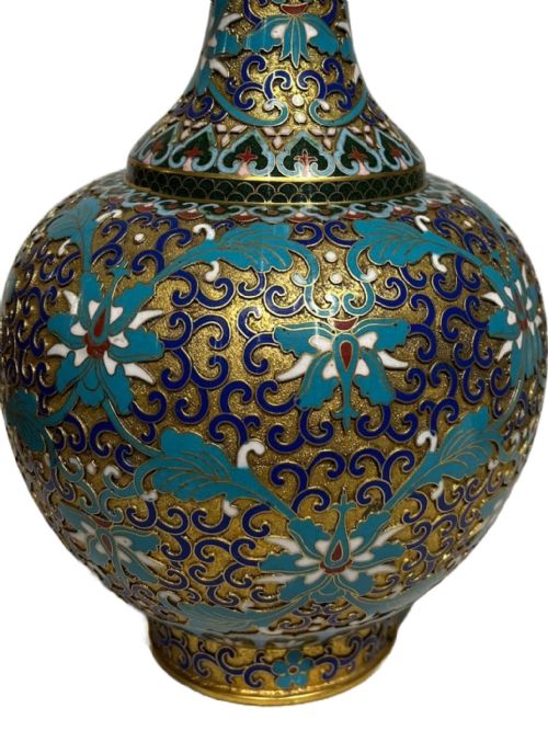 PAIR OF CHINESE CLOISONN VASES - ADDITIONAL PHOTO 5