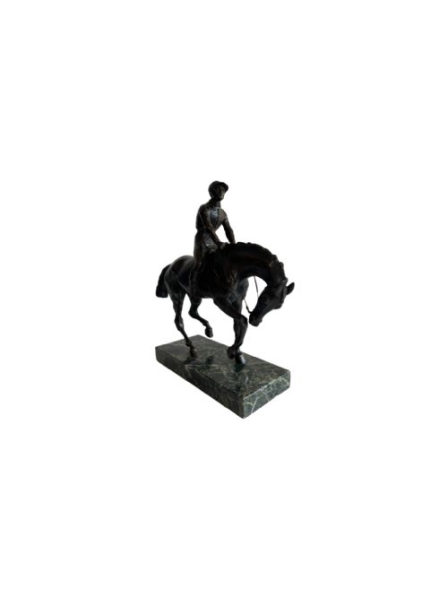 french bronze sculpture of horse and jockey - CATEGORY: ANTIQUE SCULPTURES - DATED 1890