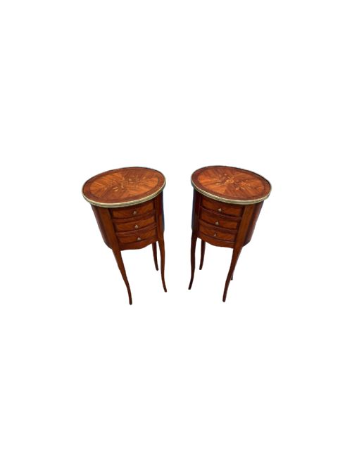 PAIR OF FRENCH BEDSIDE CABINETS - ADDITIONAL PHOTO 1