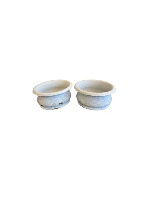pair of french enamel footbaths - CATEGORY: ANTIQUE METAL - DATED 1900