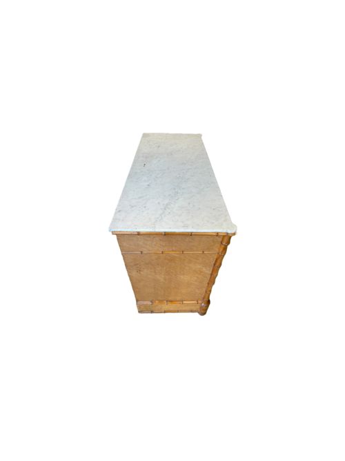 ANTIQUE FAUX BAMBOO CHEST OF DRAWERS COMMODE - ADDITIONAL PHOTO 5