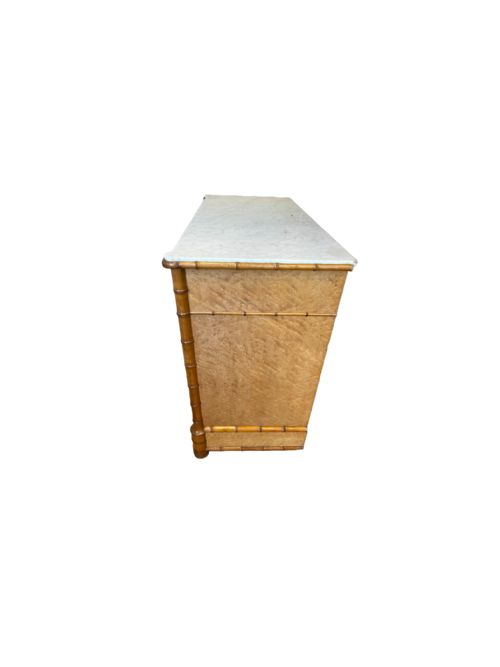 ANTIQUE FAUX BAMBOO CHEST OF DRAWERS COMMODE - ADDITIONAL PHOTO 6
