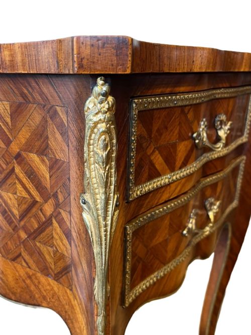 PAIR OF FRENCH MARQUETRY BEDSIDE CABINETS - ADDITIONAL PHOTO 4
