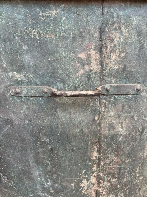 MASSIVE ANTIQUE COPPER POT PLANTER - ADDITIONAL PHOTO 4