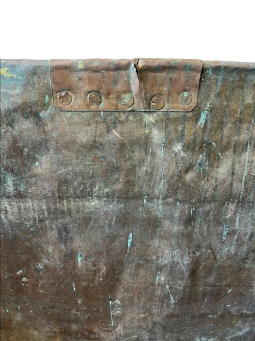 MASSIVE ANTIQUE COPPER POT PLANTER - ADDITIONAL PHOTO 5