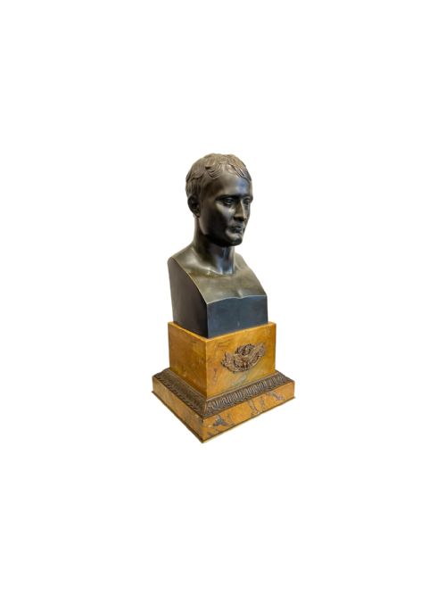 LARGE BRONZE BUST OF NAPOLEON - ADDITIONAL PHOTO 1