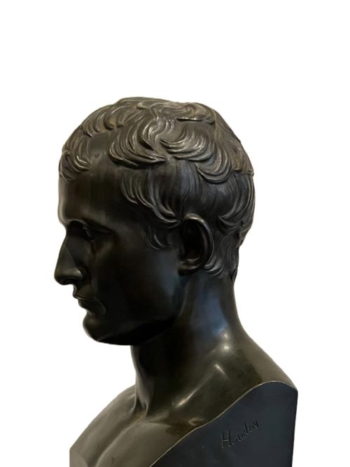 LARGE BRONZE BUST OF NAPOLEON - ADDITIONAL PHOTO 3