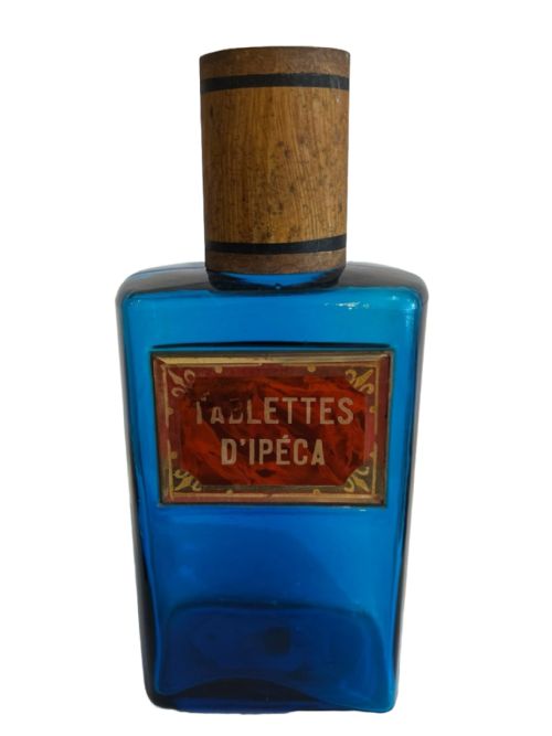 FRENCH BLUE GLASS APOTHECARY JARS - ADDITIONAL PHOTO 1